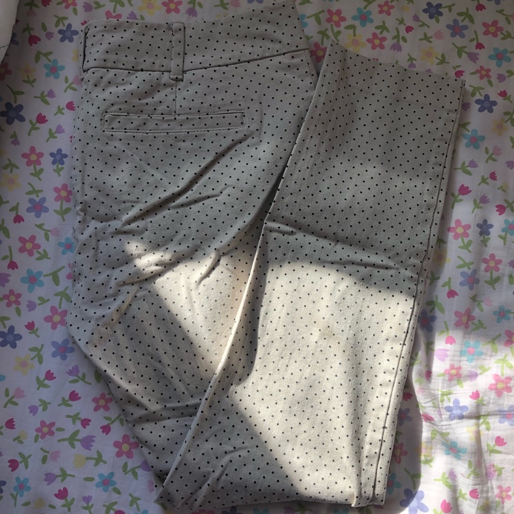 NY&Co polka dot beige pants
